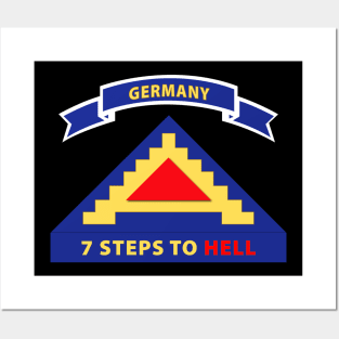 7th United States Army  w 7 Steps Hell w Scroll Posters and Art